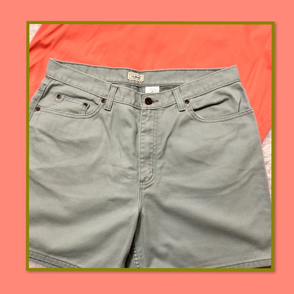 L. L.BEAN WOMENS MINT MIST OAJT2 SHORTS 26